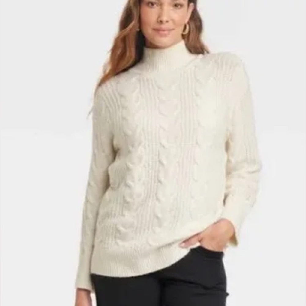 Knox Rose Mock Turtleneck Pullover Sweater Size XL